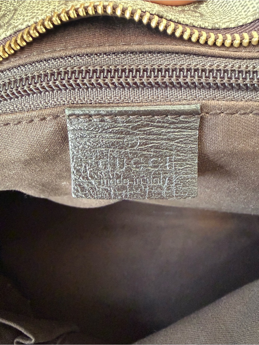 Gucci Brown GG Canvas Tote with Dark Brown Leather Trim - Picture 10 of 16